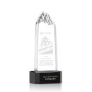 Himalayas Tower Black on Base Obelisk Crystal Award
