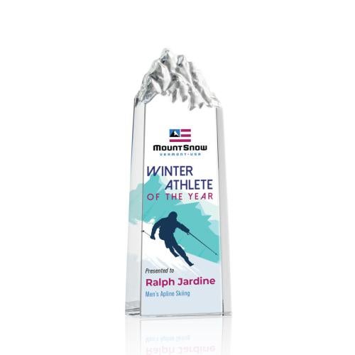Corporate Awards - Crystal Awards - Crystal Pillar Awards - Himalayas Full Color Obelisk Crystal Award