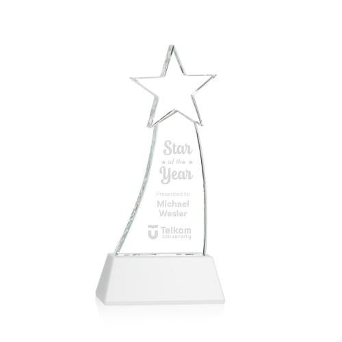 Corporate Awards - Crystal Awards - Crystal Star Awards - Manolita White Star Crystal Award