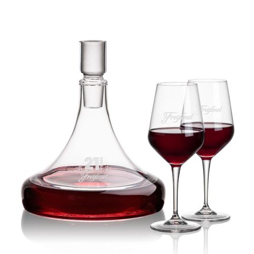 Corporate Recognition Gifts - Etched Barware - Ashby Decanter & Germain Wine