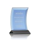 Dominga Blue/Black Arch & Crescent Crystal Award