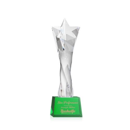 Corporate Awards - Glass Awards - Colored Glass Awards - Arlington Green on Robson Base Star Crystal Award