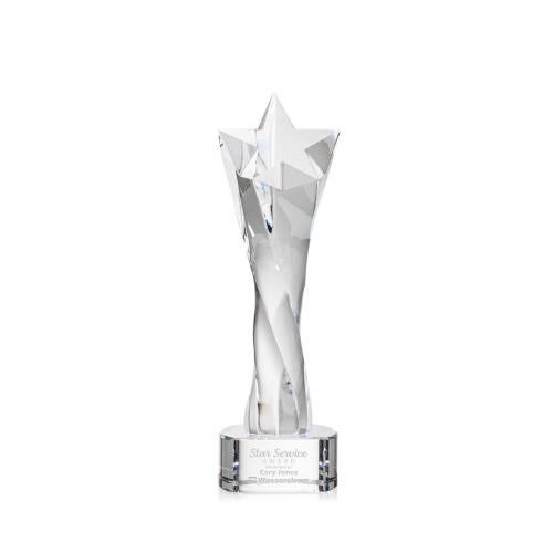 Corporate Awards - Crystal Awards - Crystal Star Awards - Arlington Clear on Paragon Base Star Crystal Award