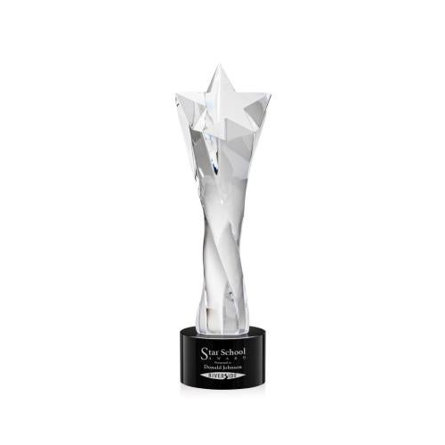 Corporate Awards - Crystal Awards - Crystal Star Awards - Arlington Black on Marvel Base Star Crystal Award