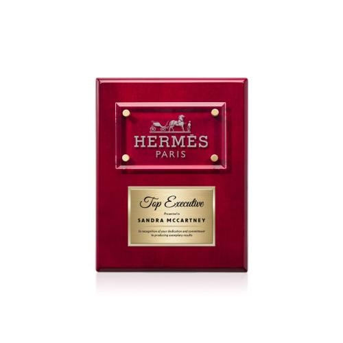 Corporate Awards - Award Plaques - Gossamer Plaque - Rosewood/Gold