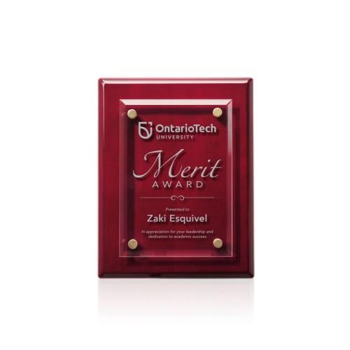 Corporate Awards - Award Plaques - Caledon Plaque - Rosewood/Gold