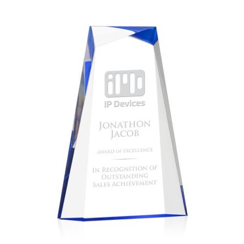 Corporate Awards - Acrylic Awards - Tyneside Blue Obelisk Acrylic Award