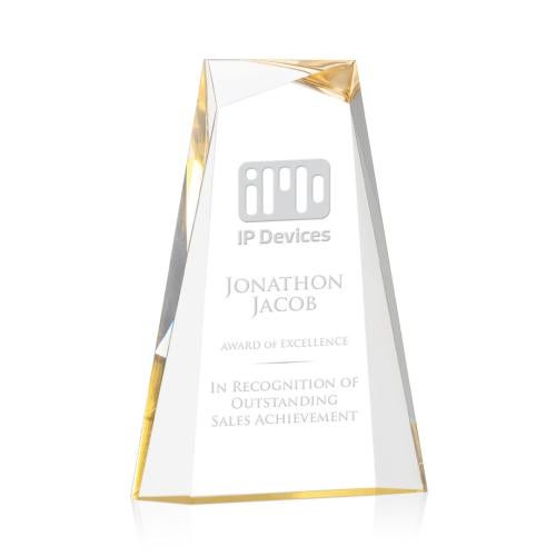 Corporate Awards - Acrylic Awards - Tyneside Gold Obelisk Acrylic Award