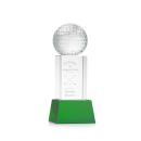 Golf Ball Green on Belcroft Base Spheres Crystal Award