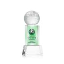 Golf Ball Full Color Clear on Belcroft Spheres Crystal Award