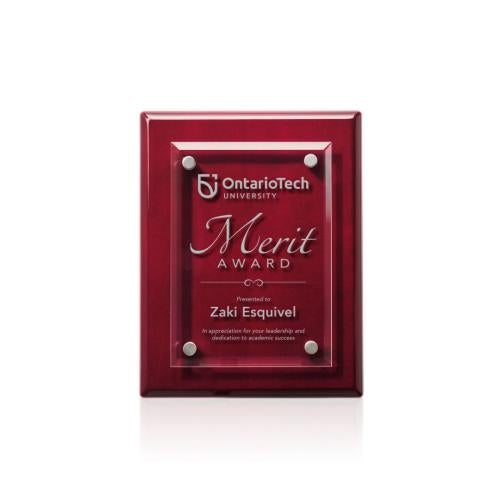 Corporate Awards - Award Plaques - Caledon Plaque - Rosewood/Silver