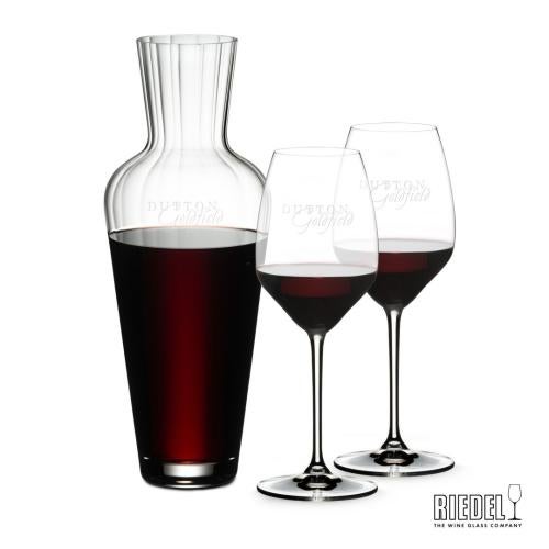Corporate Recognition Gifts - Etched Barware - RIEDEL Mosel Decanter & Extreme Wine Set