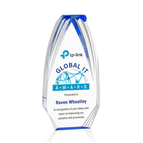 Corporate Awards - Acrylic Awards - Lantana Full Color Blue Acrylic Award