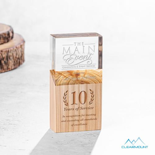 Corporate Awards - Acrylic Awards - Plante Obelisk Wood Award