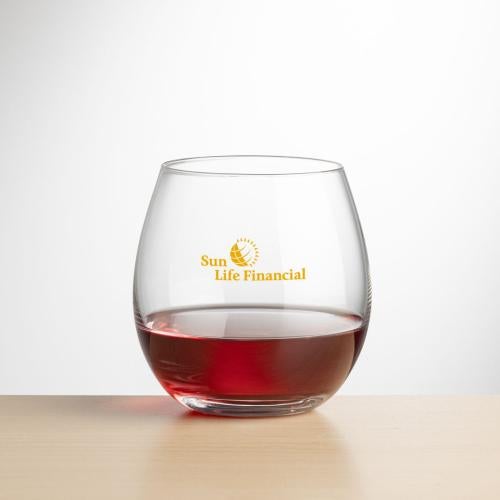Corporate Recognition Gifts - Etched Barware - Wine Glasses - Redmond Stemless Wine - Imprinted