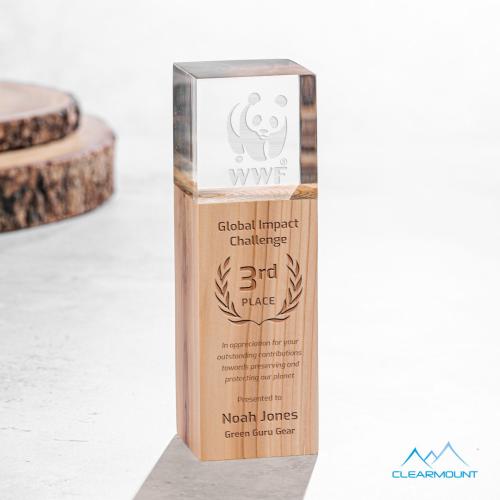 Corporate Awards - Acrylic Awards - Branche Obelisk Wood Award
