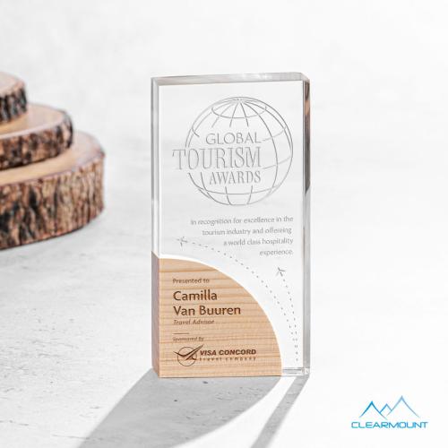Corporate Awards - Acrylic Awards - Nuage Rectangle Wood Award