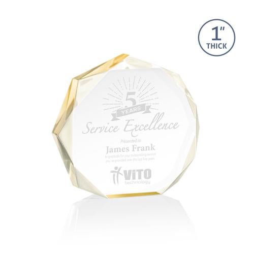 Corporate Awards - Acrylic Awards - Piedmont Gold Acrylic Award