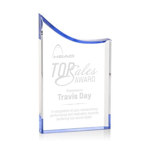 Corporate Awards - Acrylic Awards - Chiswick Blue Peak Acrylic Award