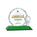 Nashdene Full Color Green Circle Crystal Award