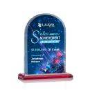 Bridgeport Full Color Red Arch & Crescent Crystal Award