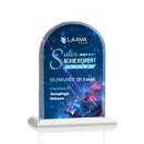Bridgeport Full Color White Arch & Crescent Crystal Award