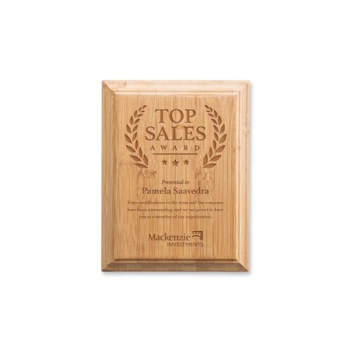 Corporate Awards - Eco Friendly Awards - Bamboo Engraved Plaque
