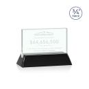 Walkerton Jade/Black (Horiz) Rectangle Glass Award