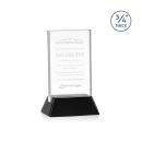 Walkerton Starfire/Black (Vert) Rectangle Crystal Award