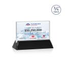 Walkerton Full Color Starfire/Black (Horiz) Rectangle Crystal Award