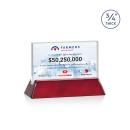 Walkerton Full Color Starfire/Rosewood (Horiz) Rectangle Crystal Award