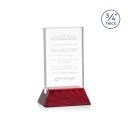 Walkerton Starfire/Rosewood (Vert) Rectangle Crystal Award