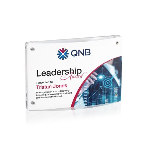 Corporate Awards - Acrylic Awards - Middlebury  Full Color Rectangle Acrylic Award
