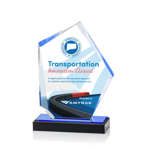 Corporate Awards - Acrylic Awards - Driffield Full Color Blue Sail Acrylic Award