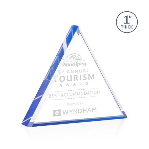 Corporate Awards - Acrylic Awards - Brighton Blue Pyramid Acrylic Award