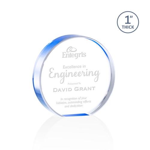 Corporate Awards - Acrylic Awards - Narita Blue Circle Acrylic Award