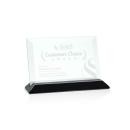 Embassy Jade/Black (Horiz) Rectangle Glass Award