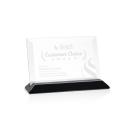 Embassy Starfire/Black (Horiz) Rectangle Crystal Award