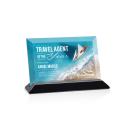 Embassy Full Color Starfire/Black (Horiz) Rectangle Crystal Award