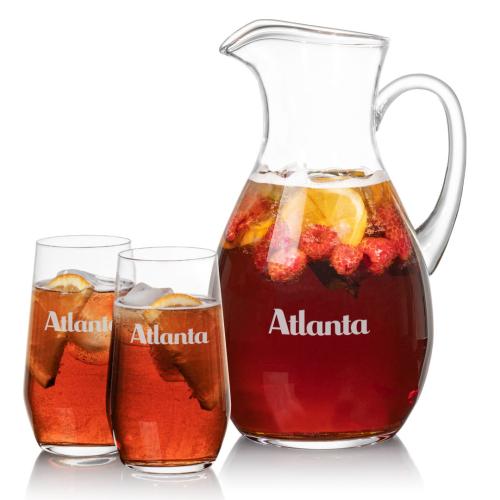 Corporate Recognition Gifts - Etched Barware - Geneva Pitcher & Germain Beverage