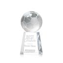 Soccer Ball Spheres on Celestina Base Crystal Award