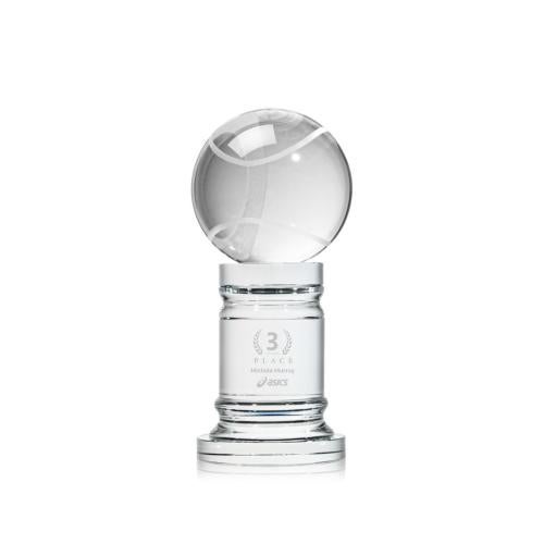 Corporate Awards - Sports Awards - Tennis Awards - Tennis Ball Spheres on Colverstone Base Crystal Award