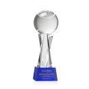 Tennis Ball Blue on Grafton Base Spheres Crystal Award