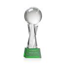 Baseball Green on Grafton Base Spheres Crystal Award
