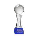 Baseball Blue on Grafton Base Spheres Crystal Award