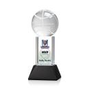 Basketball Full Color Black on Stowe Spheres Crystal Award