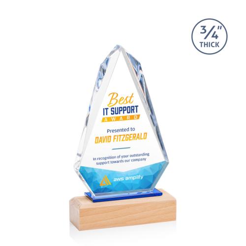Corporate Awards - Eco Friendly Awards - Wood Awards - Valencia Full Color Abstract / Misc Wood Award