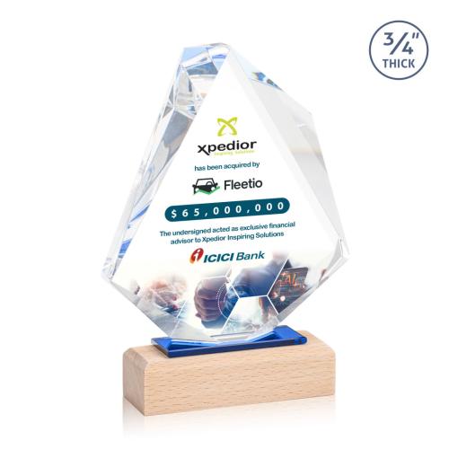 Corporate Awards - Eco Friendly Awards - Wood Awards - Malaga Full Color Abstract / Misc Wood Award
