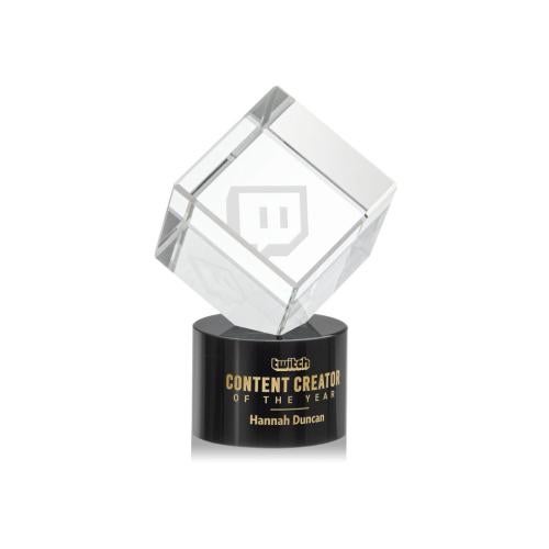 Corporate Awards - Crystal Awards - Burrill Black on Marvel Base Crystal Award
