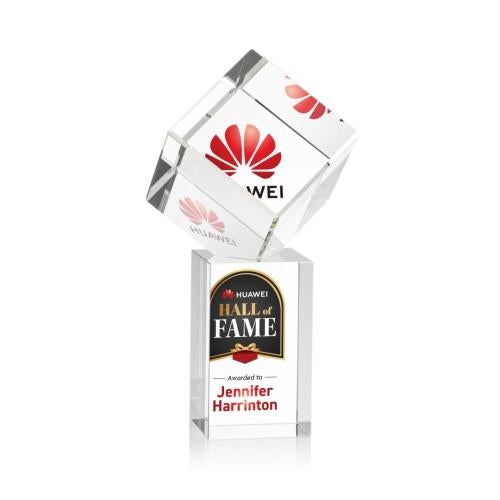 Corporate Awards - Full Color Awards - Burrill Full Color Crystal on Dakota Base Award